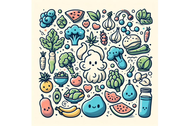 4-fresh-healthy-food-pods-whole-flat-lay-icons