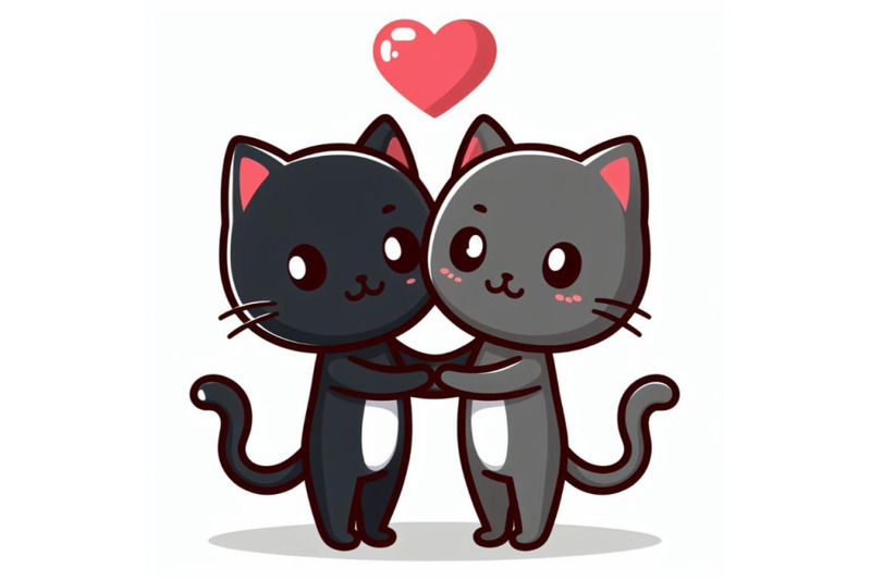 4-two-cats-in-love-on-white-background