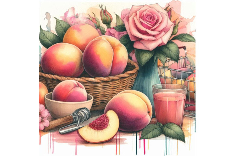 4-watercolor-illustratiwatercolor-illustration-of-abstract-peach-fruit