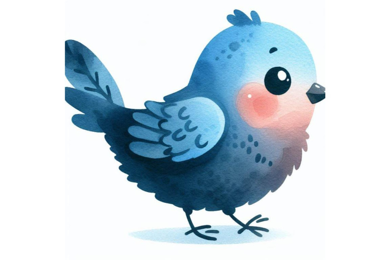 4-cute-bird-watercolor-vector-illustration-on-white-background