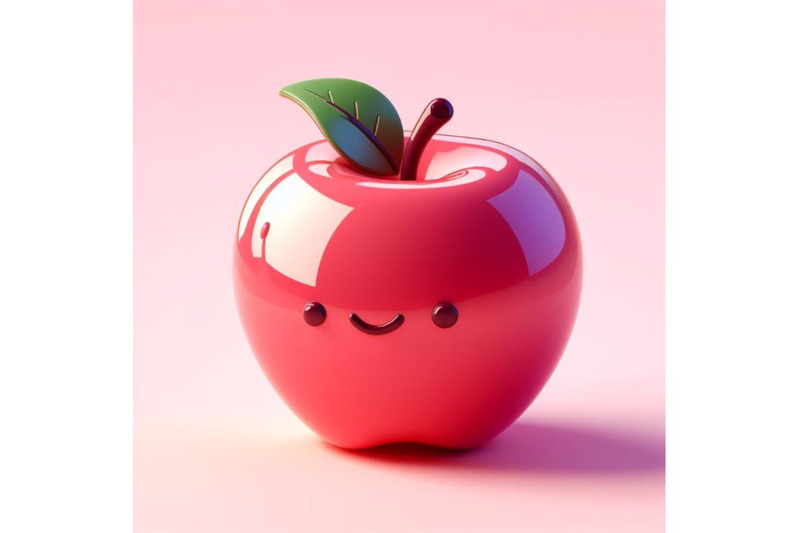 4-apple-pink-background-3d