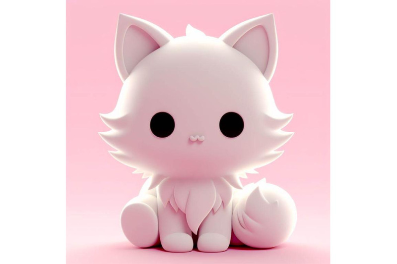 4-cute-fluffy-white-kitten-pink-background-3d