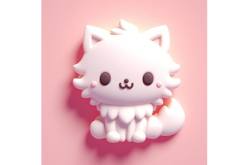 4-cute-fluffy-white-kitten-pink-background-3d