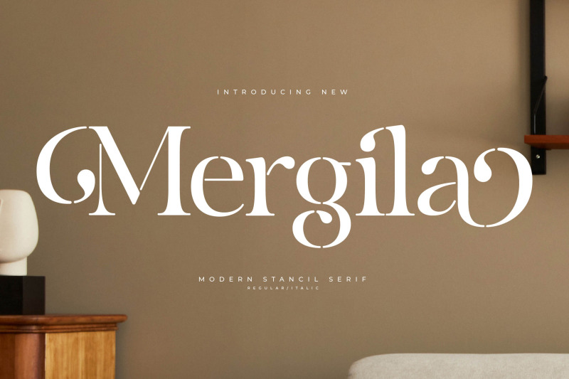 mergila-modern-stancil-serif