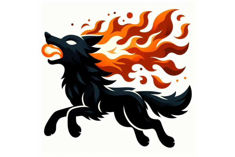 4-fire-blowing-wolf-black-background-3d