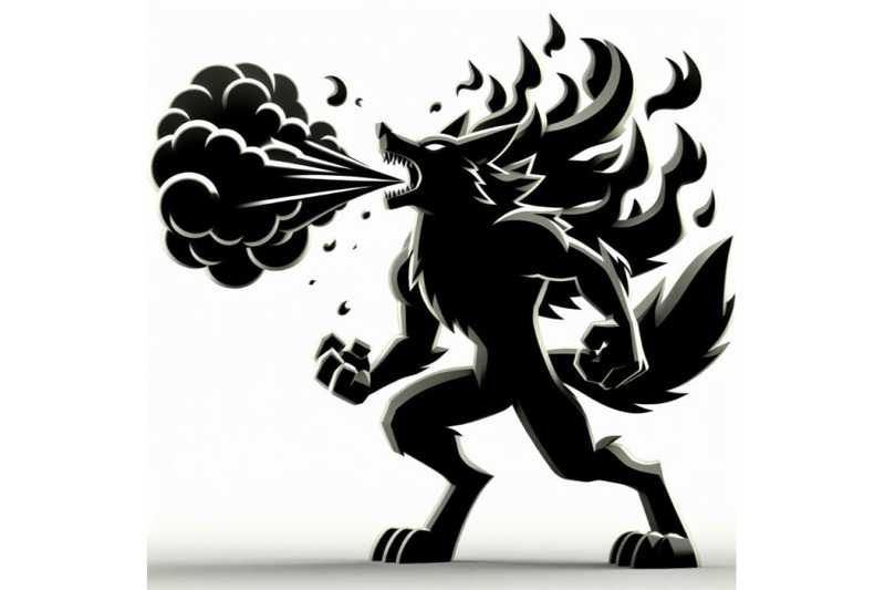 4-fire-blowing-wolf-black-background-3d