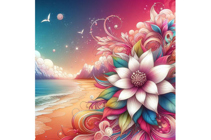 4-beautiful-beach-with-fantasy-flower