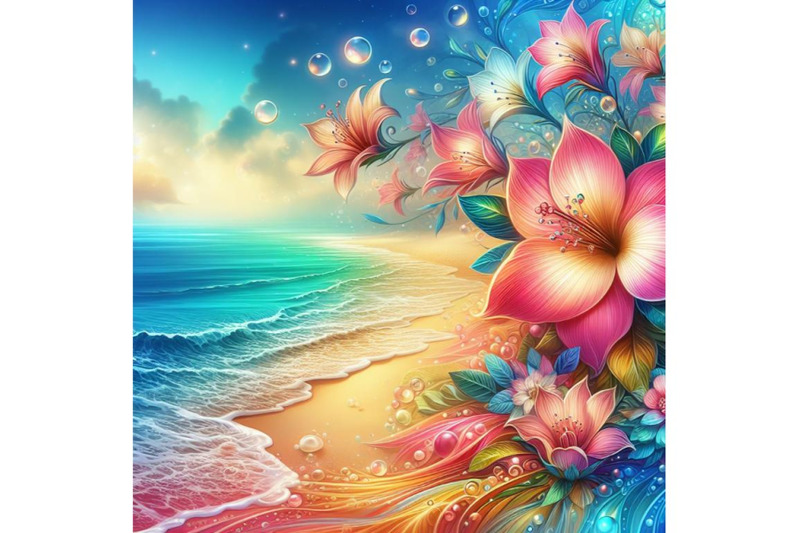 4-beautiful-beach-with-fantasy-flower