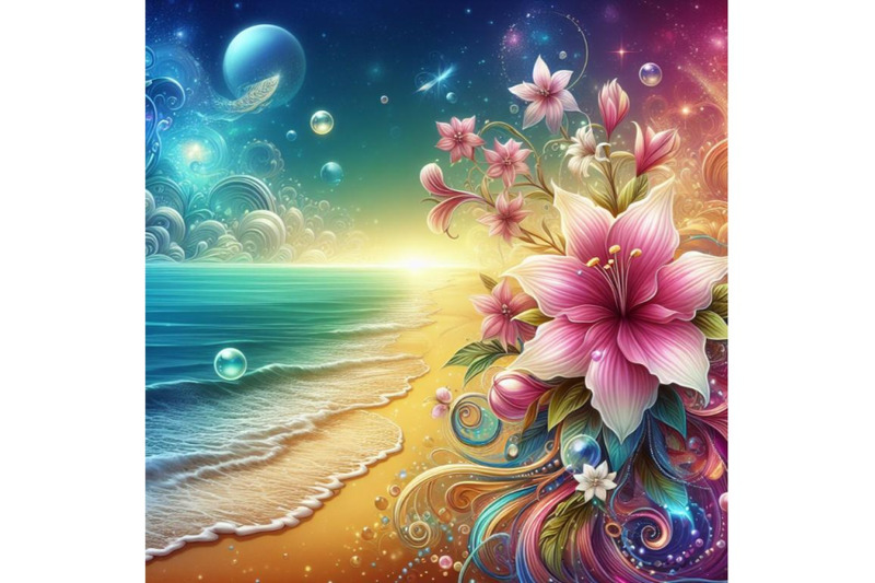 4-beautiful-beach-with-fantasy-flower