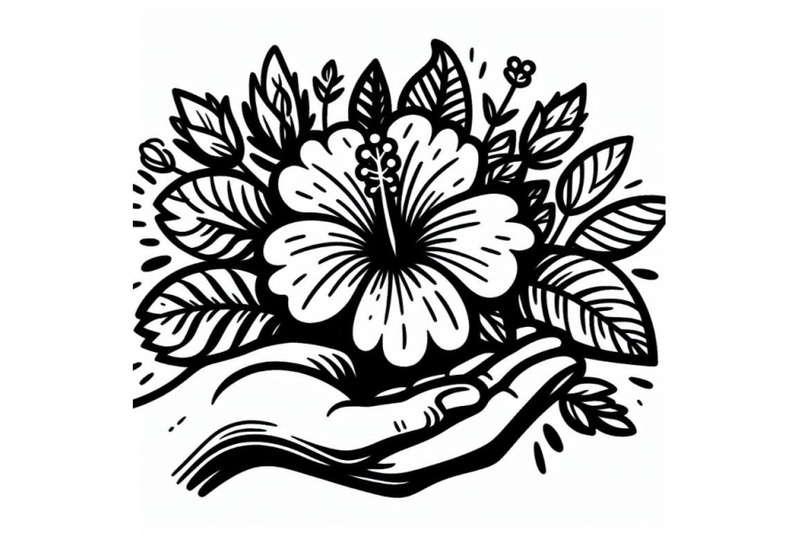 4-hand-drawing-hibiscus-flower-outline-stroke