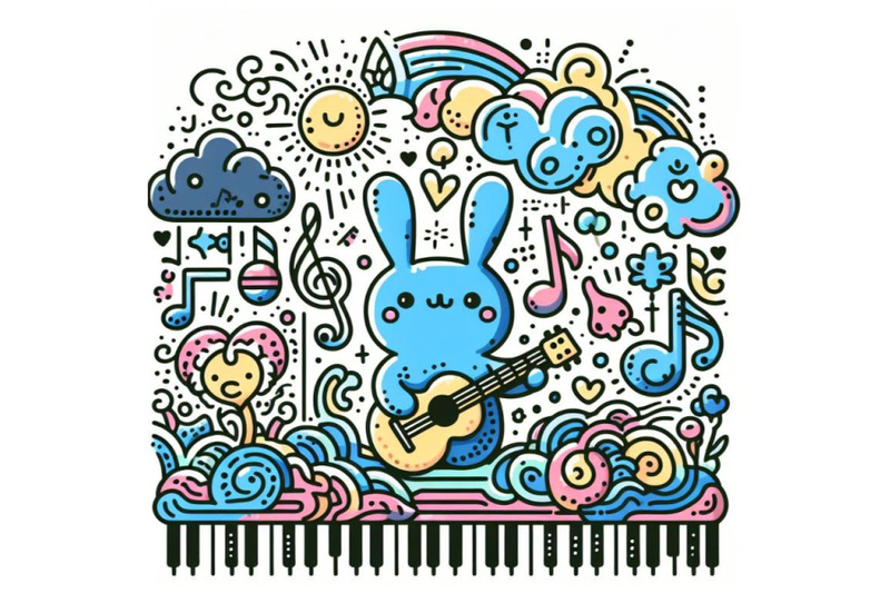 4-doodle-melody-art-isolated-on-white-background