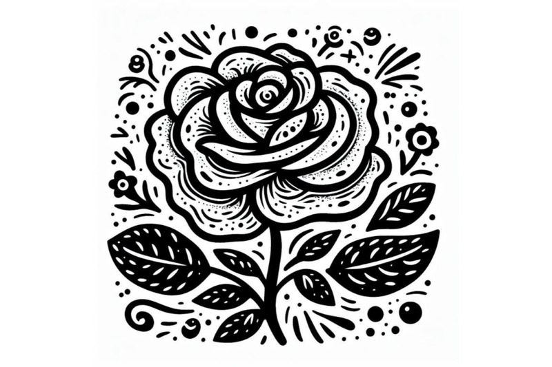 4-artistic-doodle-white-rose-hand-drawn-illustration