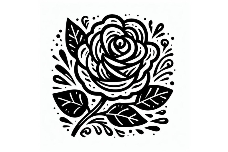 4-artistic-doodle-white-rose-hand-drawn-illustration