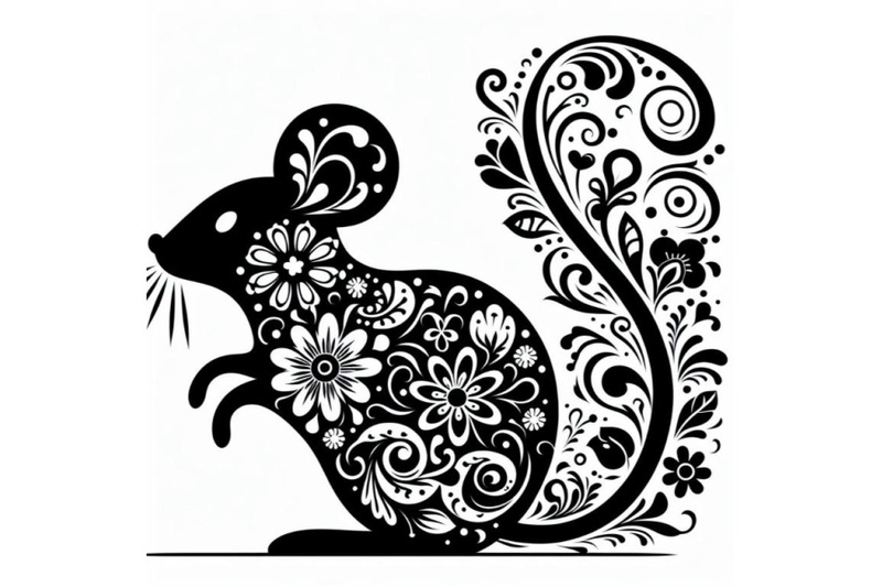 4-beautiful-decorative-mouse-abstract-floral-white-background