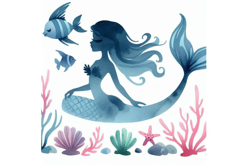 4-watercolor-mermaid-silhouette