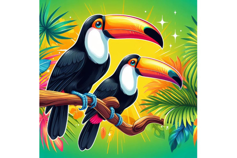 4-two-toucan-birds-perched-on-a-branch