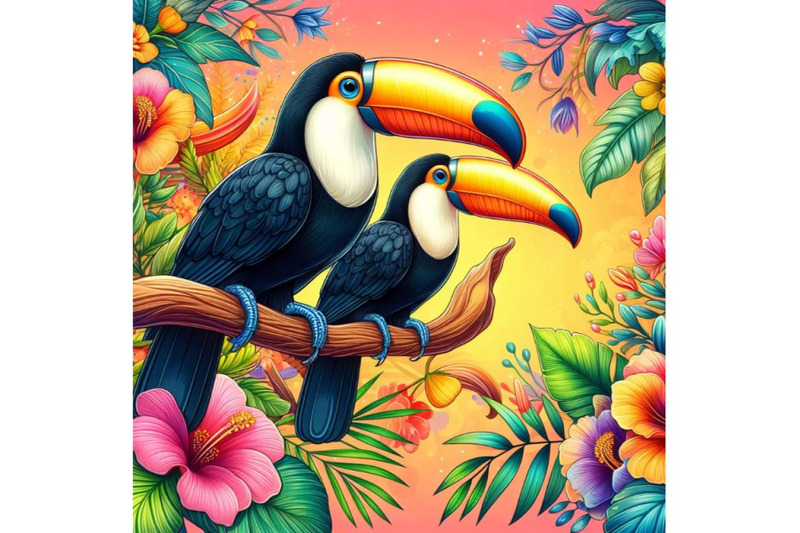 4-two-toucan-birds-perched-on-a-branch