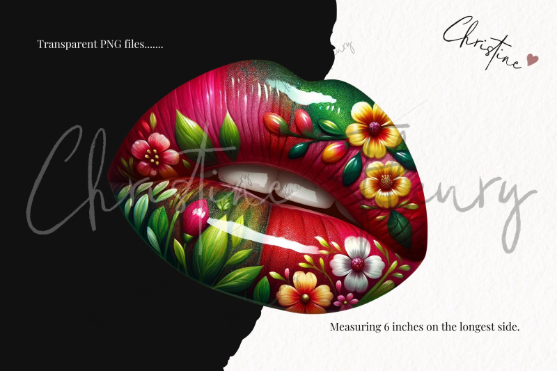 summer-floral-lips-clipart