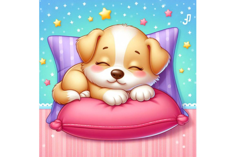 4-cute-puppy-sleeping-on-a-cushion