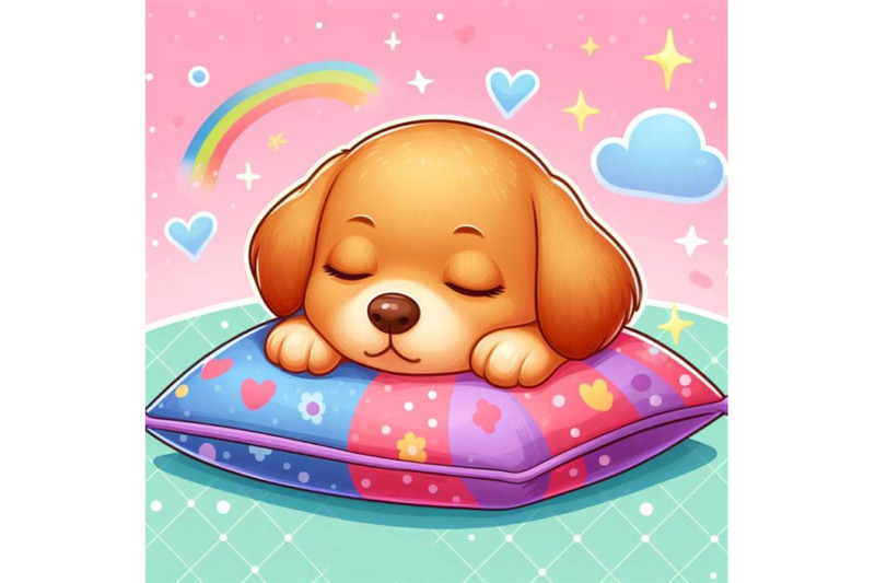 4-cute-puppy-sleeping-on-a-cushion