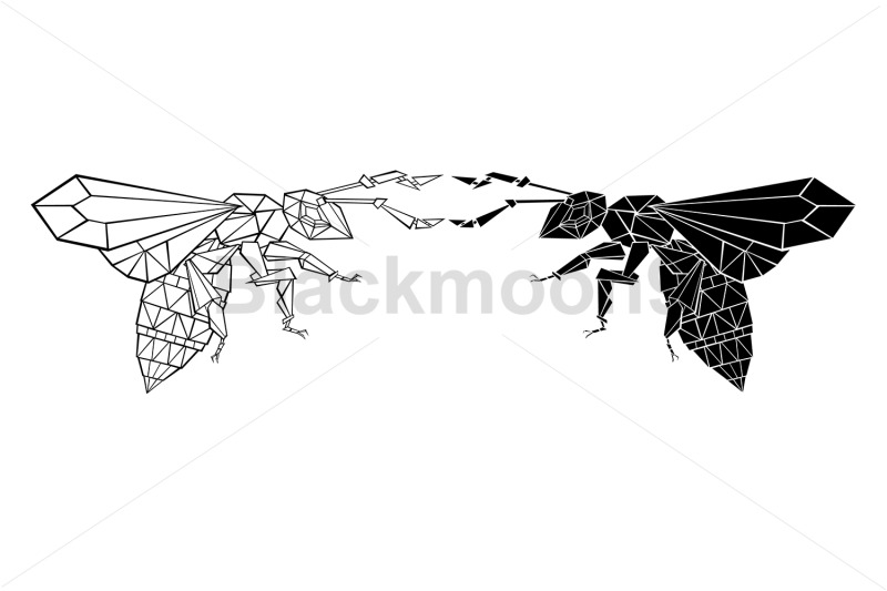 polygonal-flying-bee