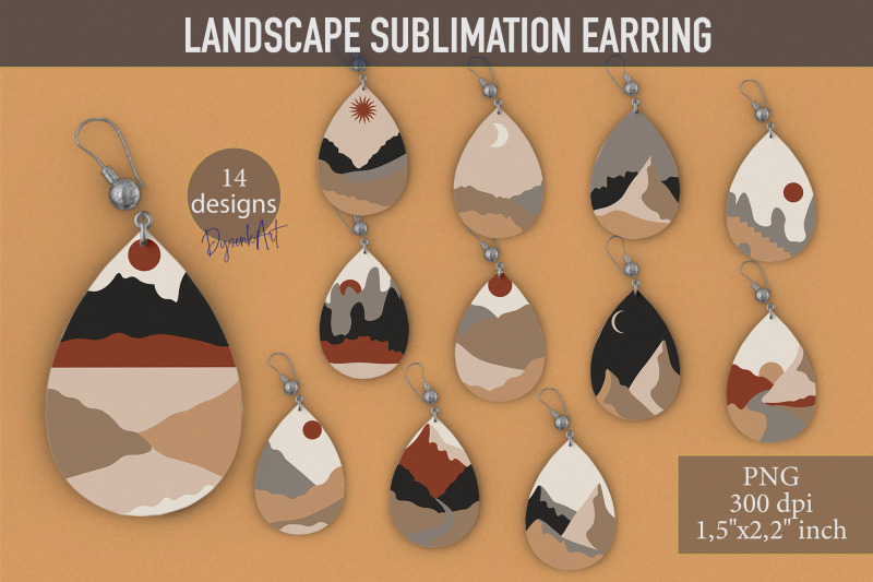 landscape-teardrop-earring-sublimation