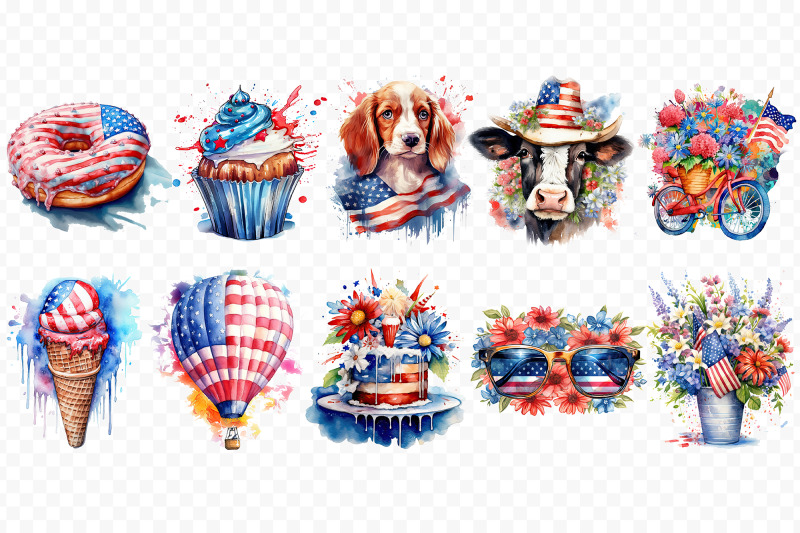 4th-of-july-sublimation-clipart-bundle