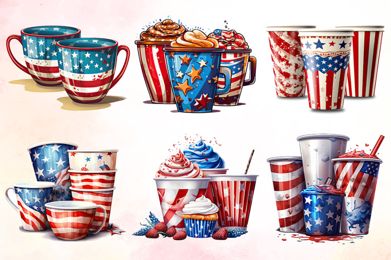 4th-of-july-coffee-cups-sublimation-clipart