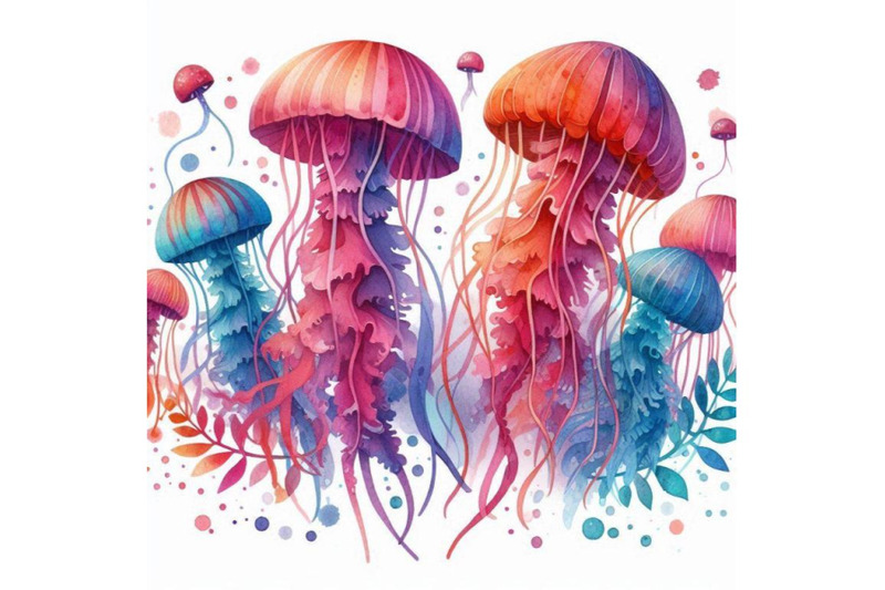 4-watercolor-isolated-cwatercolor-paper-cut-jellyfish-icon-isolated-o