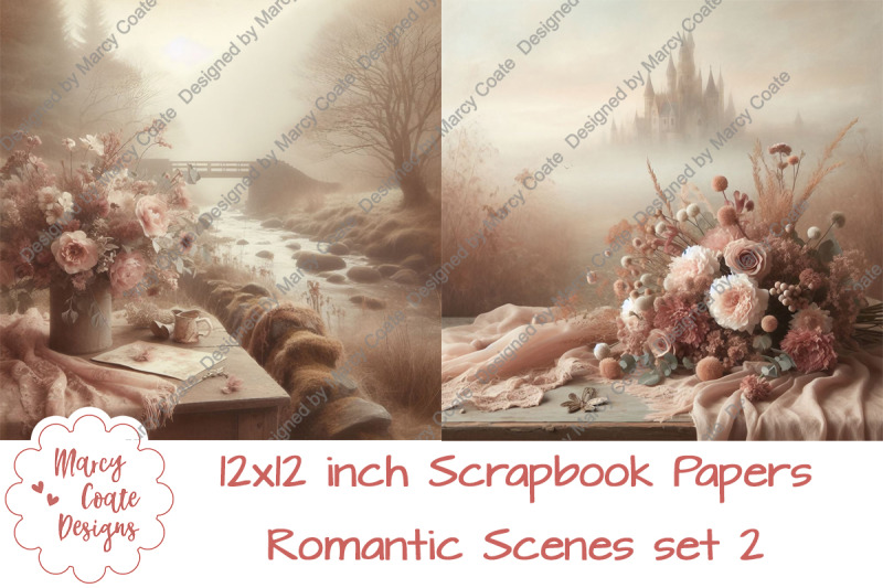 set-2-romantic-scenes-12x12-inch-digital-scrapbook-paper