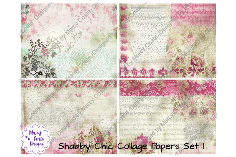 shabby-chic-collage-papers-set-1