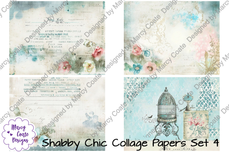 shabby-chic-collage-papers-set-4