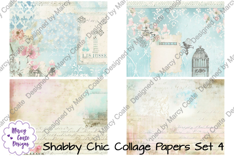 shabby-chic-collage-papers-set-4