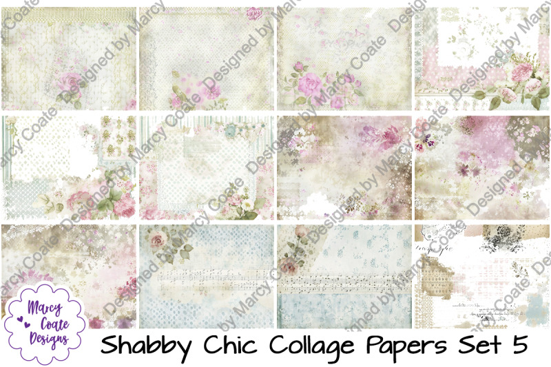 shabby-chic-collage-papers-set-5