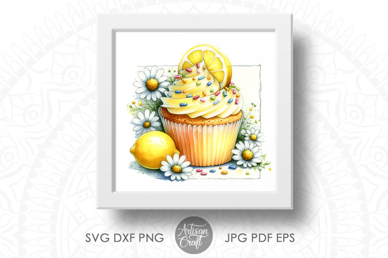 watercolor-cupcake-clipart-with-lemons-and-daisies