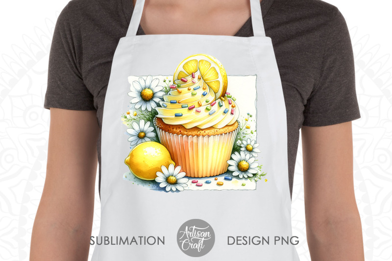 watercolor-cupcake-clipart-with-lemons-and-daisies