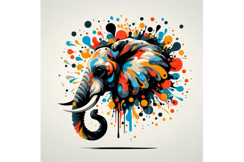 4-abstract-splash-art-poster-of-elephant-head