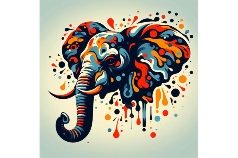 4-abstract-splash-art-poster-of-elephant-head