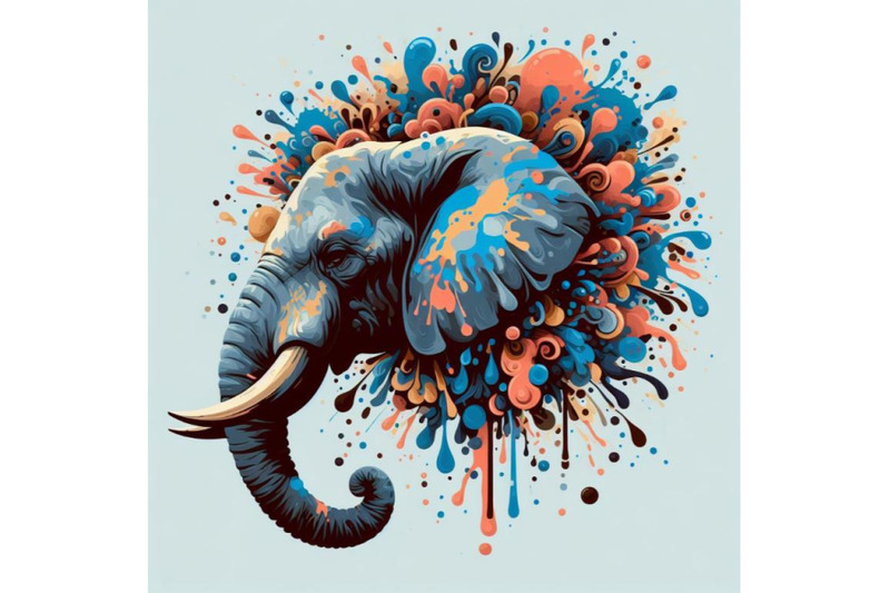 4-abstract-splash-art-poster-of-elephant-head