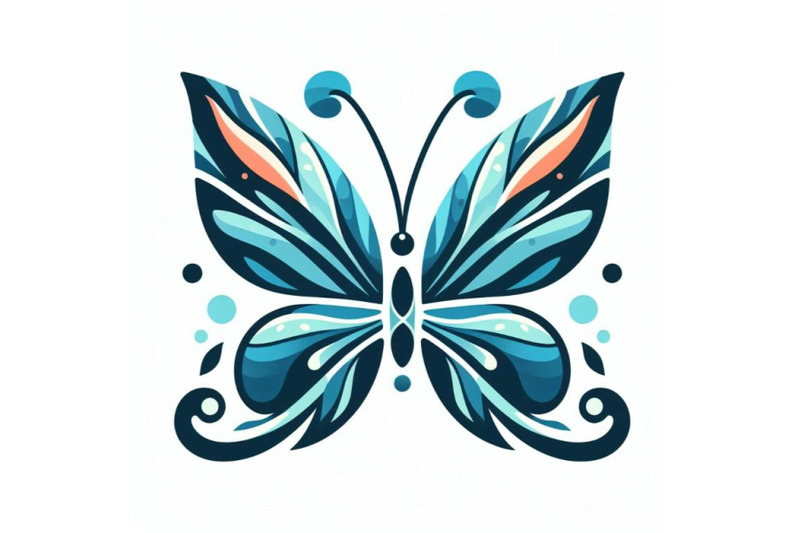 4-butterfly-design-over-white-background