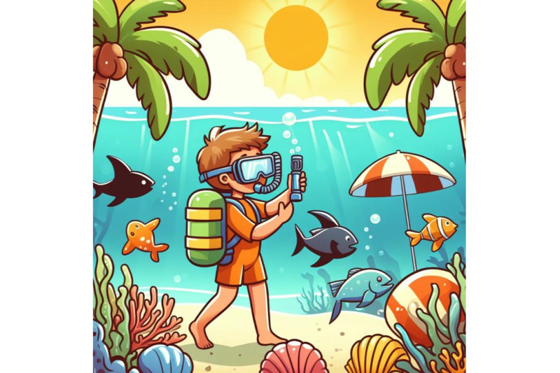 4-cartoon-graphic-summer-time-underwater