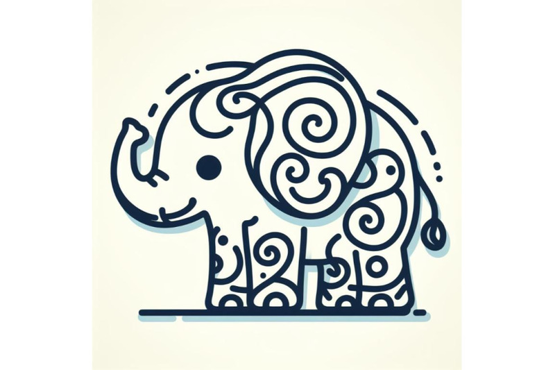 4-hand-drawn-elephant-icon-one-line-art