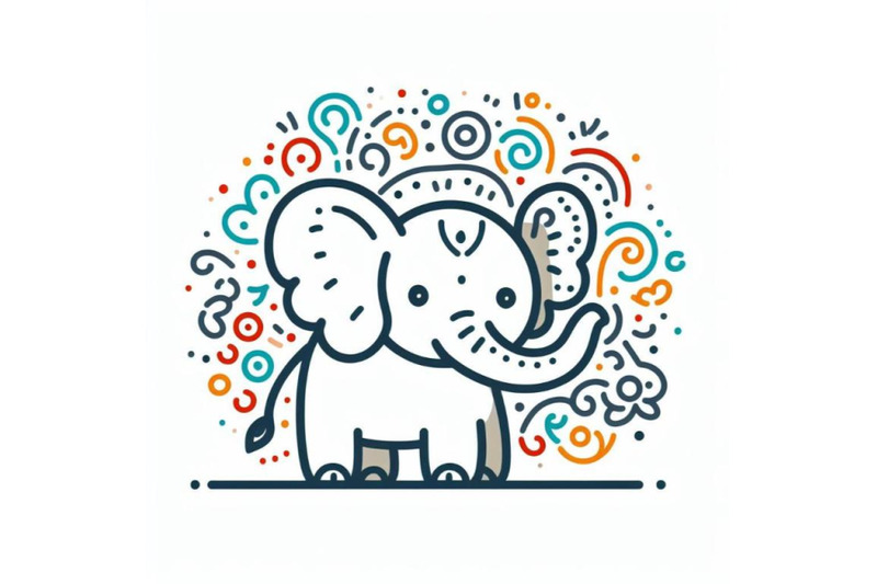 4-hand-drawn-elephant-icon-one-line-art