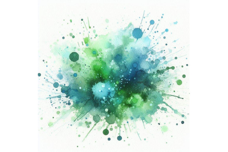 four-a-green-paint-splatter