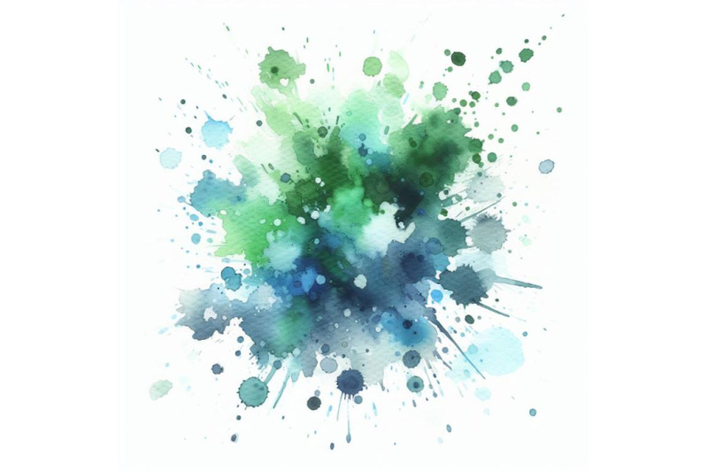 four-a-green-paint-splatter