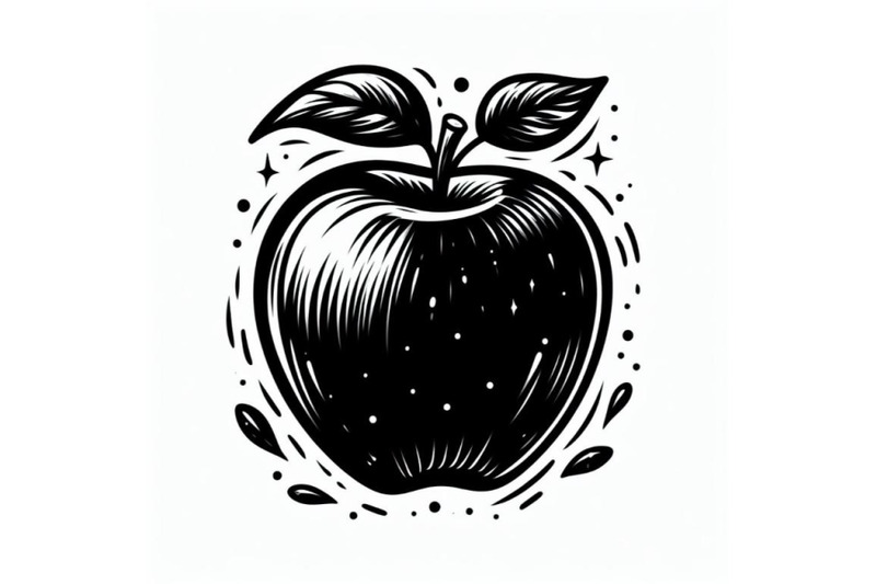 4-illustration-of-apple-fruit-isolated-on-white-background-in-line-art