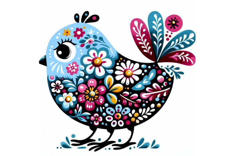 4-illustration-of-cute-bird-decorated-with-flowers