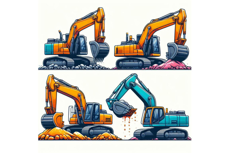 four-excavators