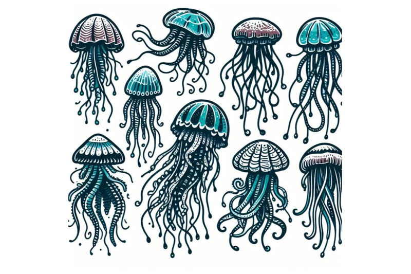 4-jellyfish-line-art-style-hand-drawn-illustration