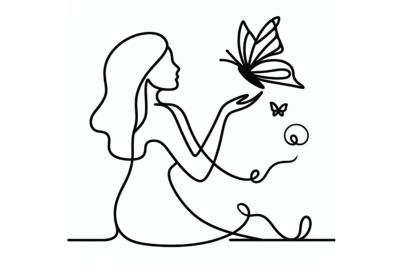 4-one-single-line-drawing-woman-with-butterfly-line-art-vector-illustr
